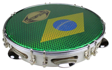 C-PL10-01W Pandeiro 10" Bianco Bandiera del Brasile