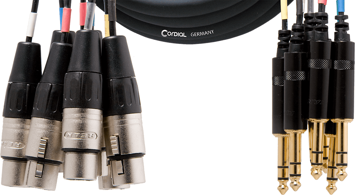 Multipolare 8 XLR Femmina/8 Jack Stereo 3 M
