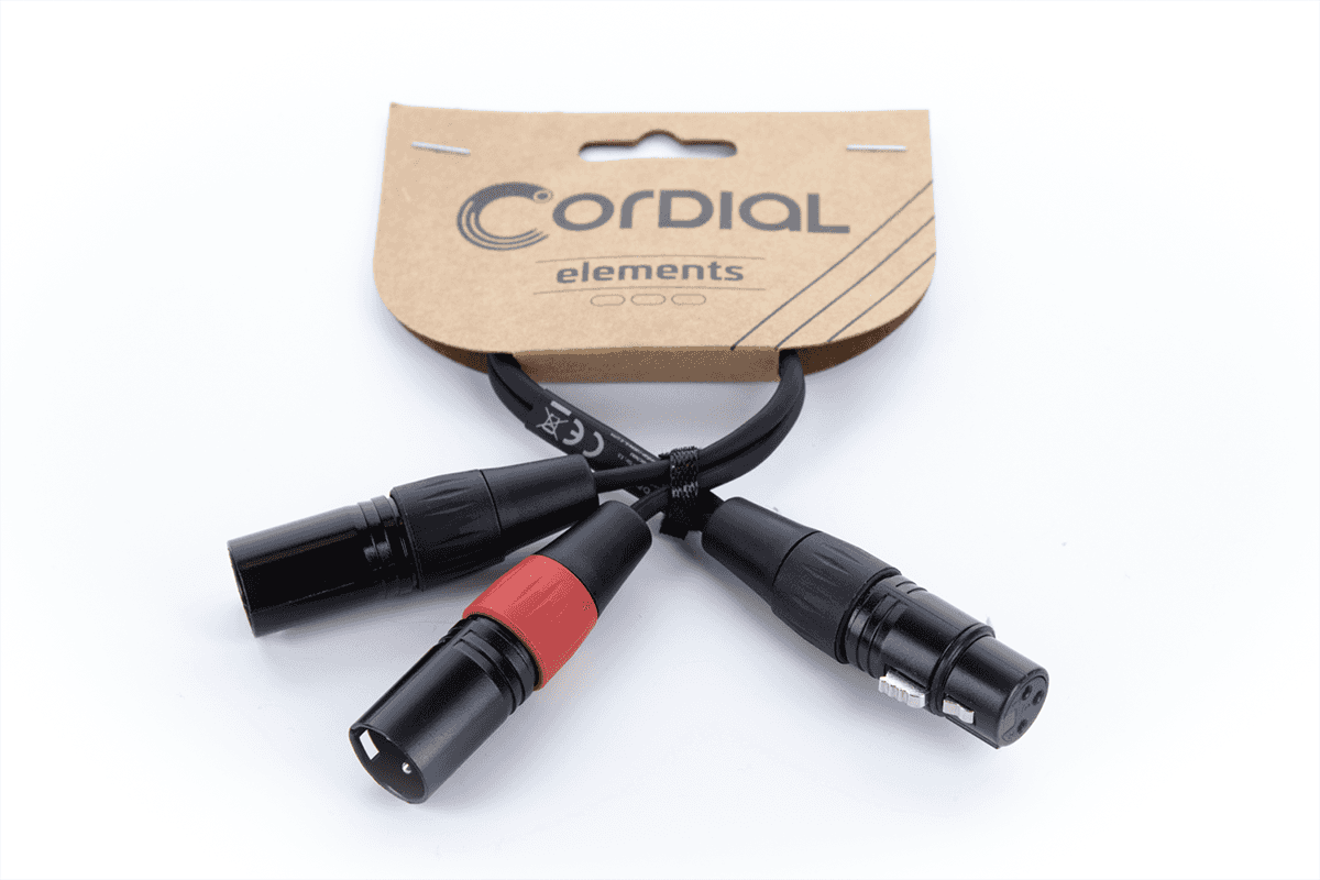 Cavo Y XLR Femmina / 2 XLR Maschio 30 CM