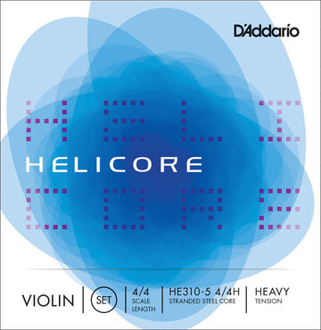 SET OF STRINGS FOR VIOLIN 5 STRINGS HELICORE NECK 4/4 TENSION HEAVY