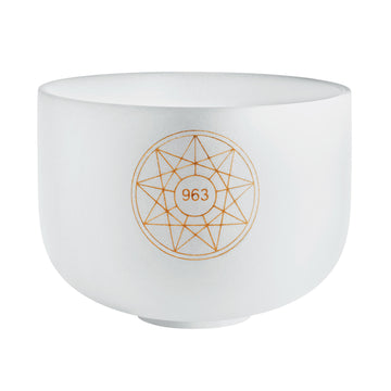 MEINL SONIC ENERGY SOLFEGGIO CRYSTAL SINGING BOWL 10" 963 HZ NOTE B4