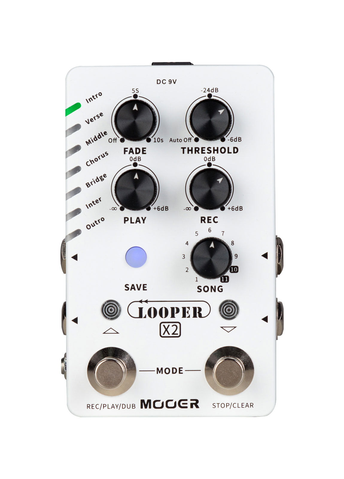 Mooer Looper stereo X2 Bianco