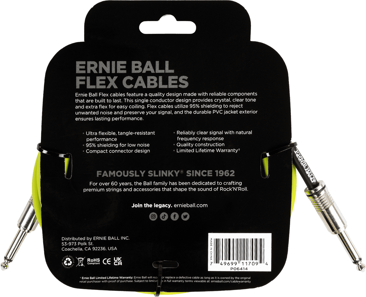 Cavi per Strumento Flex Jack/jack 3M Verde