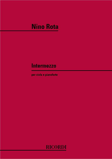 ROTA N. - INTERMEZZO - ALTO ET PIANO