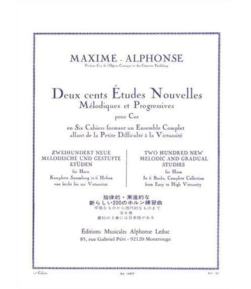 MAXIME-alphonse - 200 nuovi studi Vol.1 - Corno
