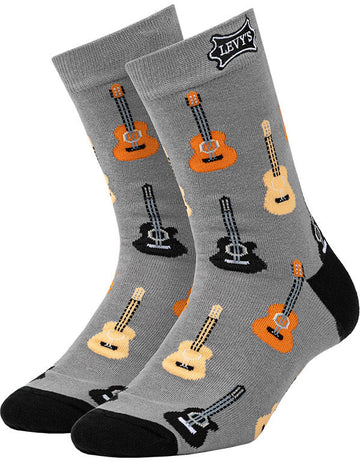 Paio di calzini con motivo di chitarra acustica