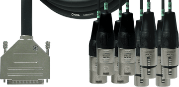Cavo di Interfaccia SUB-D/4 XLR Maschi + 4 XLR Femmine 3 M
