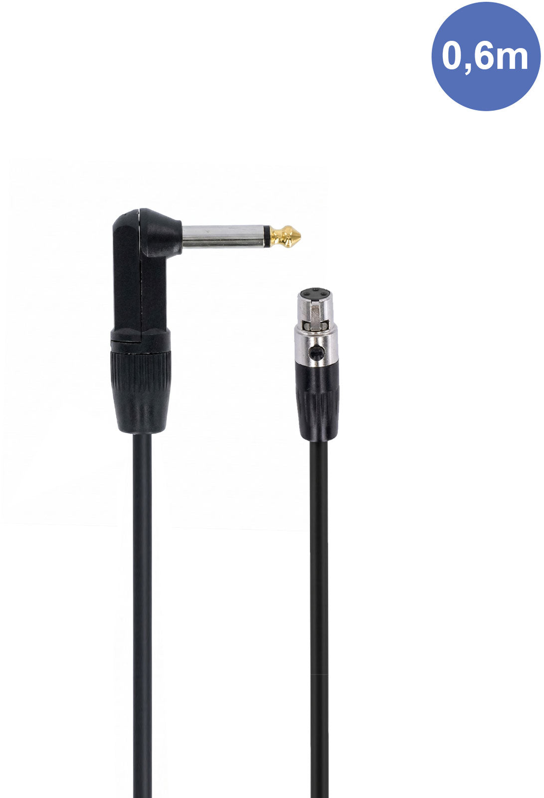 AUDIOCAB 454 Jack angolato a Mini XLR 3 poli (AKG) 6cm