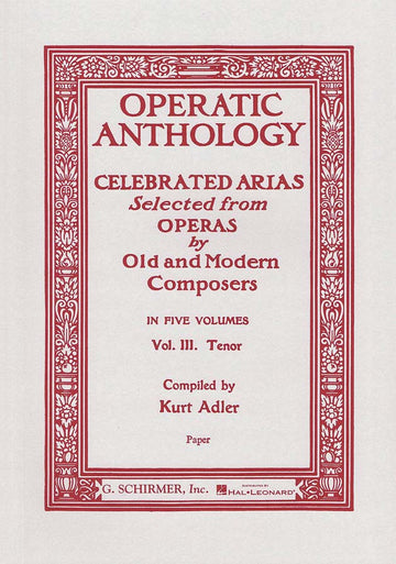 Antologia operistica vol. 3 - tenore e pianoforte