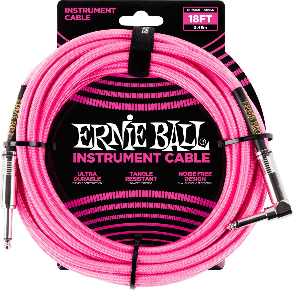Cavi per Strumento Con Guaina Intrecciata Jack/jack Angolato 5,5M Rosa