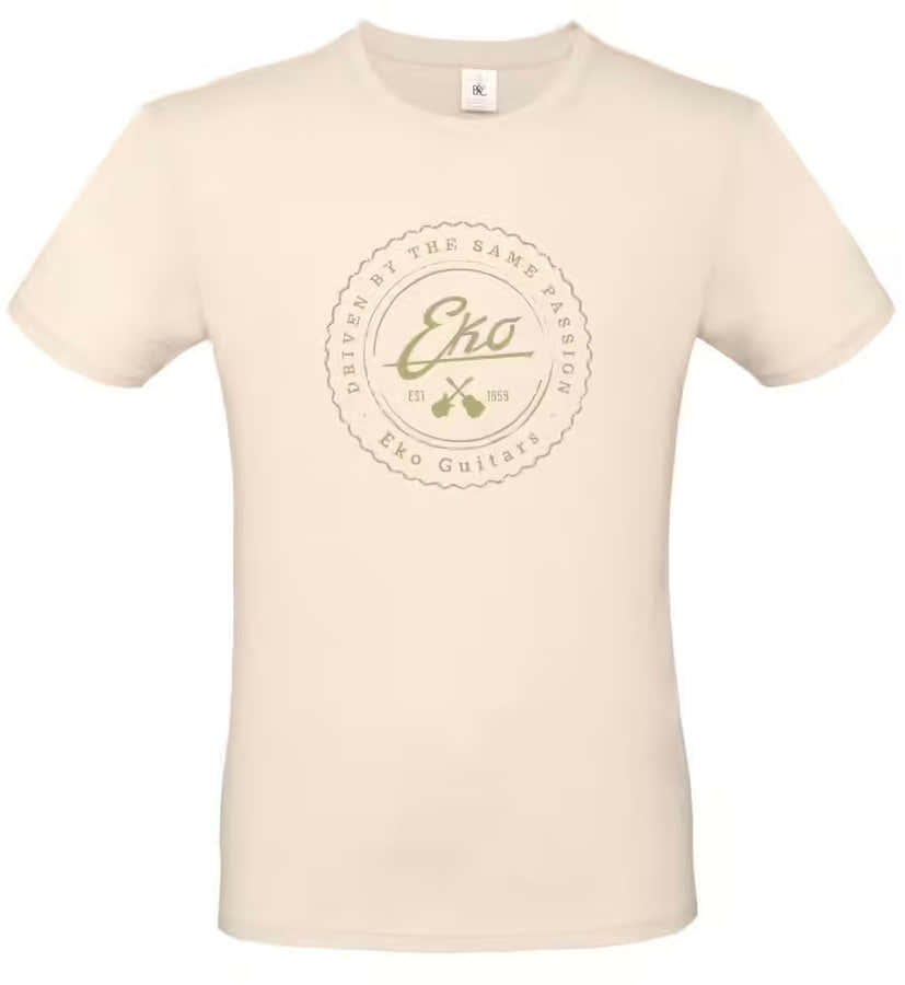 "L" T-Shirt Logo Eko - Bianco Crema