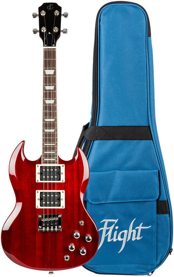 Pioneer Tenor Electric Ukulele - Cherry Red -