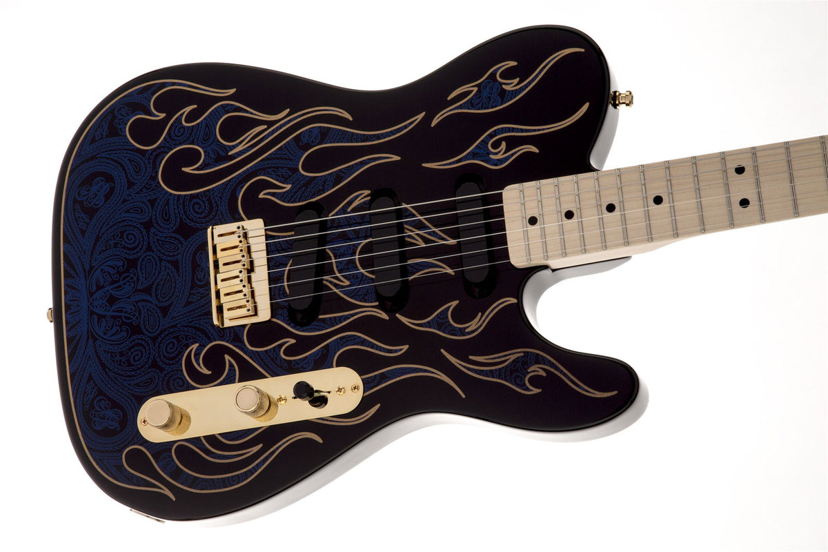 James Burton Telecaster Mn, Fiamme Paisley blu