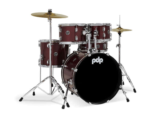 PDP By DW SET COMPLETO BATTERIA CENTERSTAGE RED SPARKLE PDCE2015KTRR