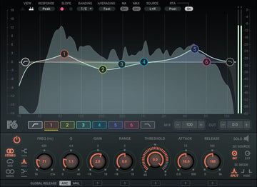F6 EQ dinamico a banda fluttuante