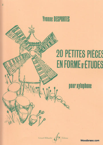 Desportes Yvonne - 20 Petites Pieces En Forme D'etudes - Percussion
