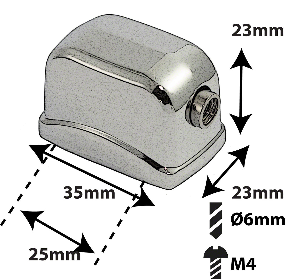 L17SDTT - BLOCCHETTO RULLANTE / TOMTOM - 25MM (X1)