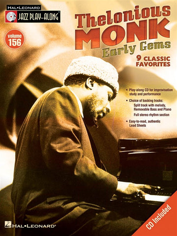 JAZZ PLAY ALONG VOLUME 156 - MONK THELONIOUS EARLY GEMS ALL INST + CD - B FLAT INSTRUMENTS