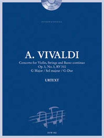 VIVALDI A. - CONCERTO OP. 3 N°3 RV 310 IN SOL MAGGIORE - VIOLINO CORDE BC