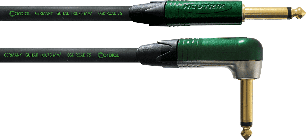 Cavo per Chitarra Jack Dritto /Angolato 3 M Verde