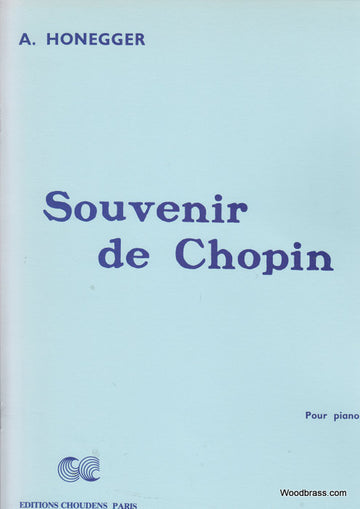 HONEGGER ARTHUR - Ricordo di Chopin - Pianoforte