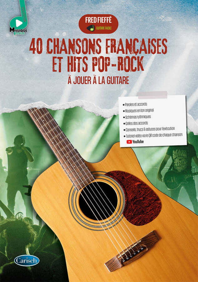 40 Canzoni Francesi e Hit Pop-Rock Chitarra