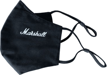 MARSHALL FACEMASK BLACK WITH WHITE LOGO