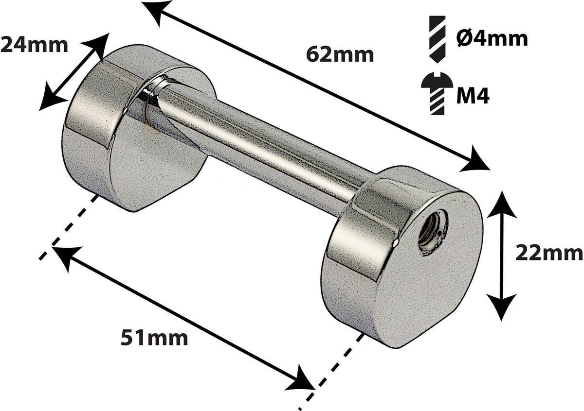 TL3S51B - BLOCCHETTO TUBO GRANCASSA - 51MM - SOLO (X1)