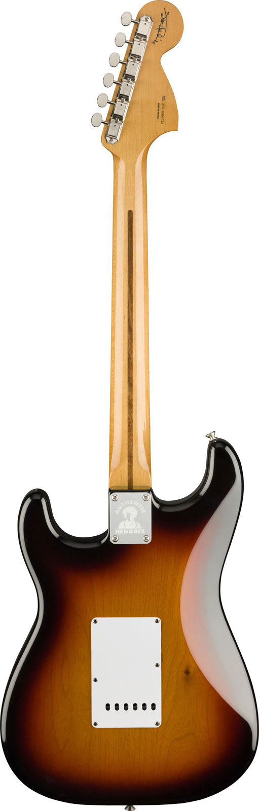 Stratocaster firmata da Jimi Hendrix MN Sunburst a 3 colori