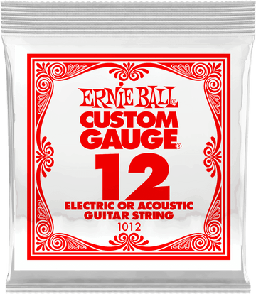 .012 PLAIN STEEL ELECTRIC OR ACOUSTIC GUITAR STINGS