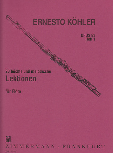 Kohler E. – 20 lezioni facili e melodiche Op. 93 Vol. 1 – Flauto