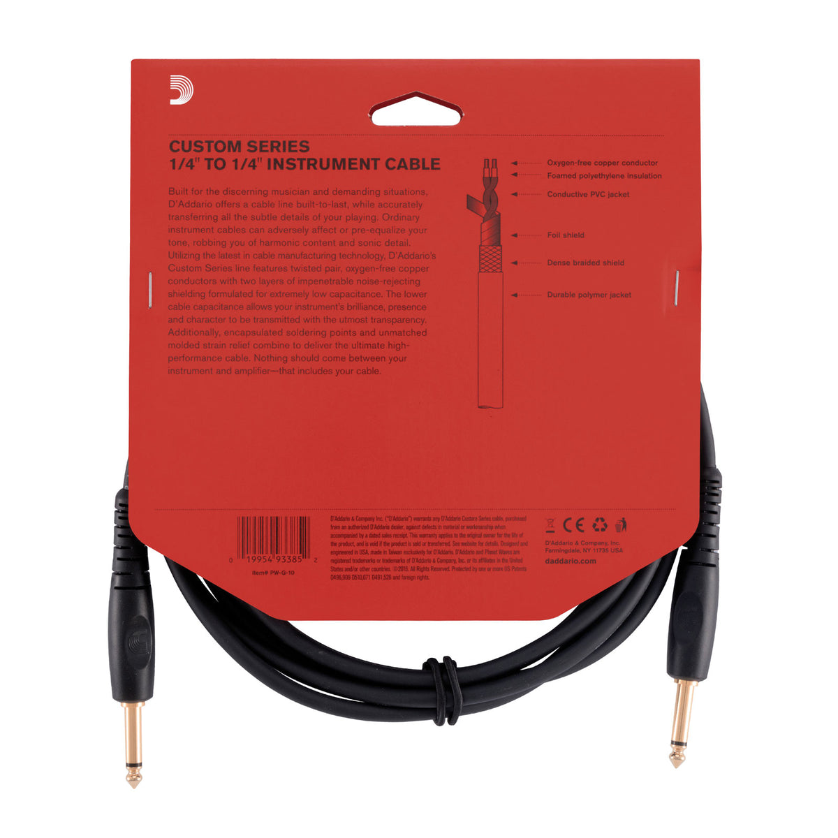 Custom Series Cavo per strumento 10 Feet