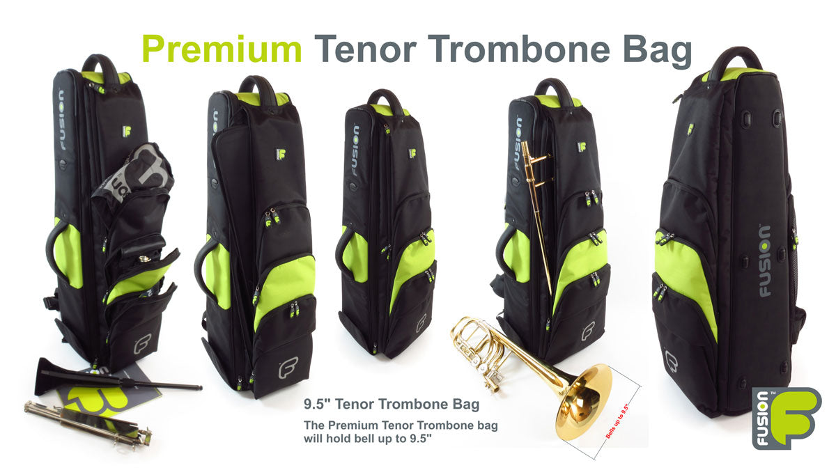 Premium Black/Green Trombone Case