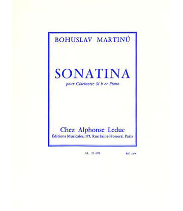 Martinu Bohuslav - Sonatina - Clarinetto e Pianoforte
