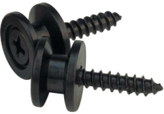 Perni terminali in ottone massiccio - Nero (coppia)