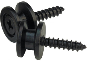 Perni terminali in ottone massiccio - Nero (coppia)