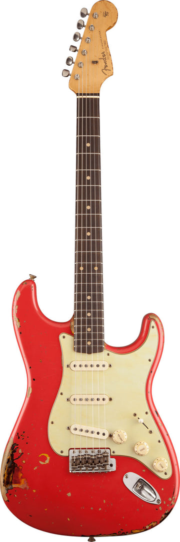 Stratocaster Michael Landau '63 FIESTA RED over 3-Color Sunburst Signature Artist 2025