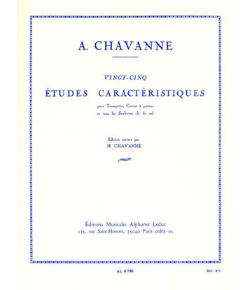 CHAVANNE A. - 25 ETUDES CARACTERISTIQUES