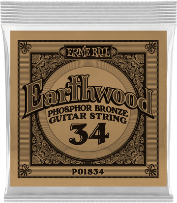 .034 EARTHWOOD PHOSPHOR BRONZE ACOUSTIC GUITAR STRINGS