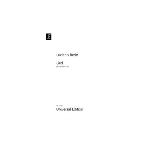 Berio L. - Lied - Clarinetto solo