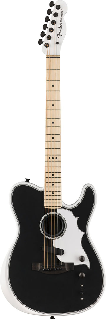 Telecaster Acoustasonic Triplesonic Signature Jack White LTD MN Bianco Artico Satinato con Tavola Nera