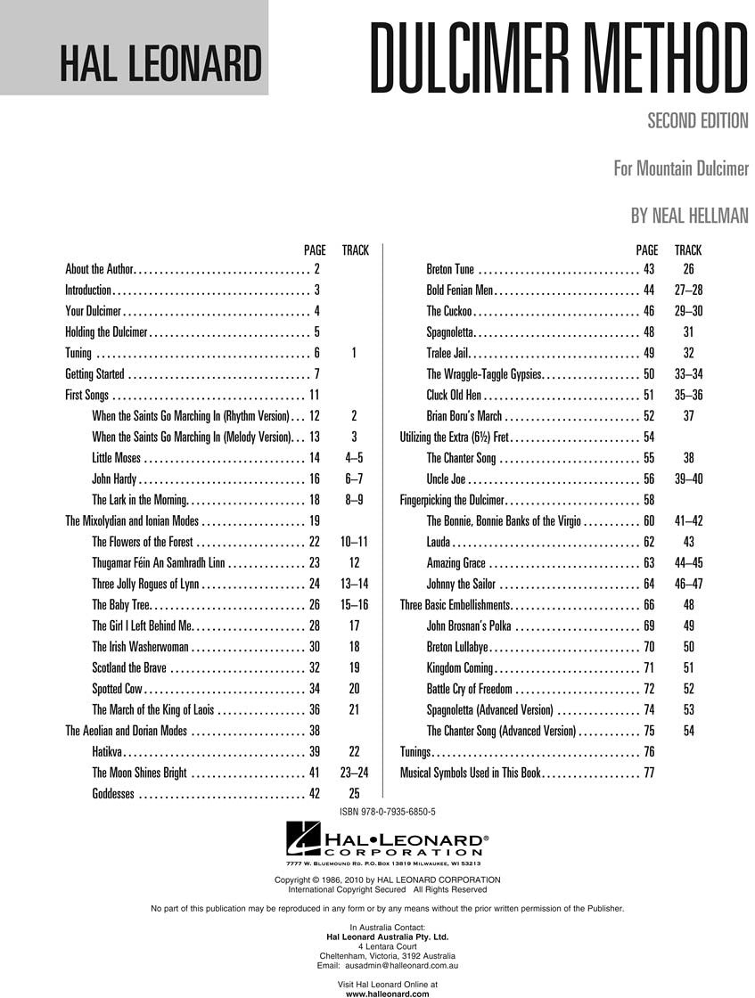 Hal Leonard Dulcimer Method - 2nd Edition
