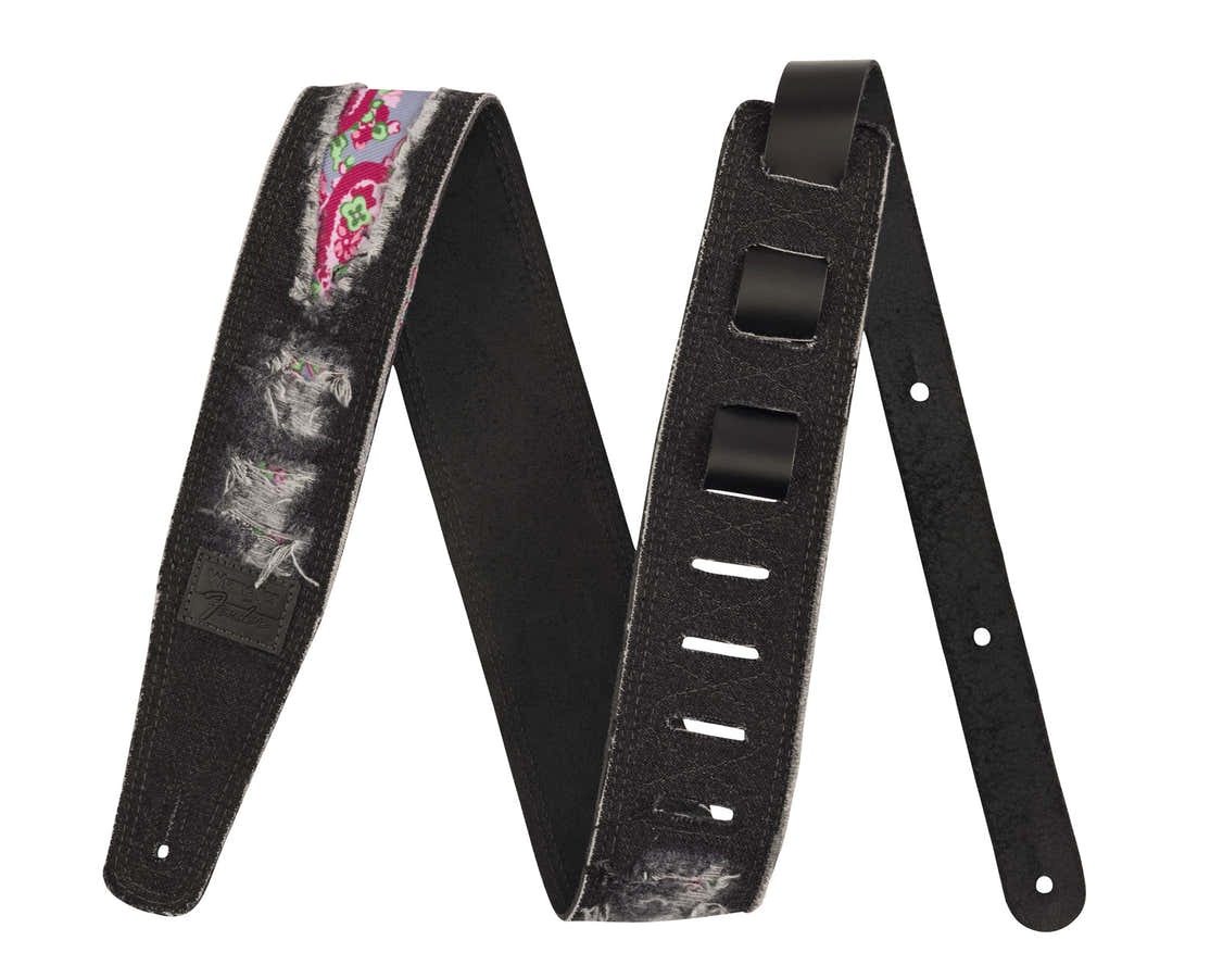 X Wrangler Cinghia in denim strappato Nera