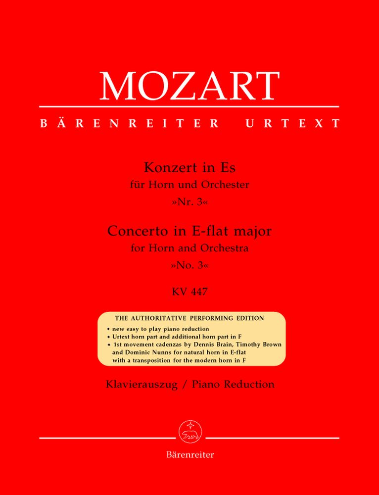 Moz W.A. - Concerto N°3 In Mib Maggiore Kv 447 Per Corno E Orchestra - Corno Pianoforte