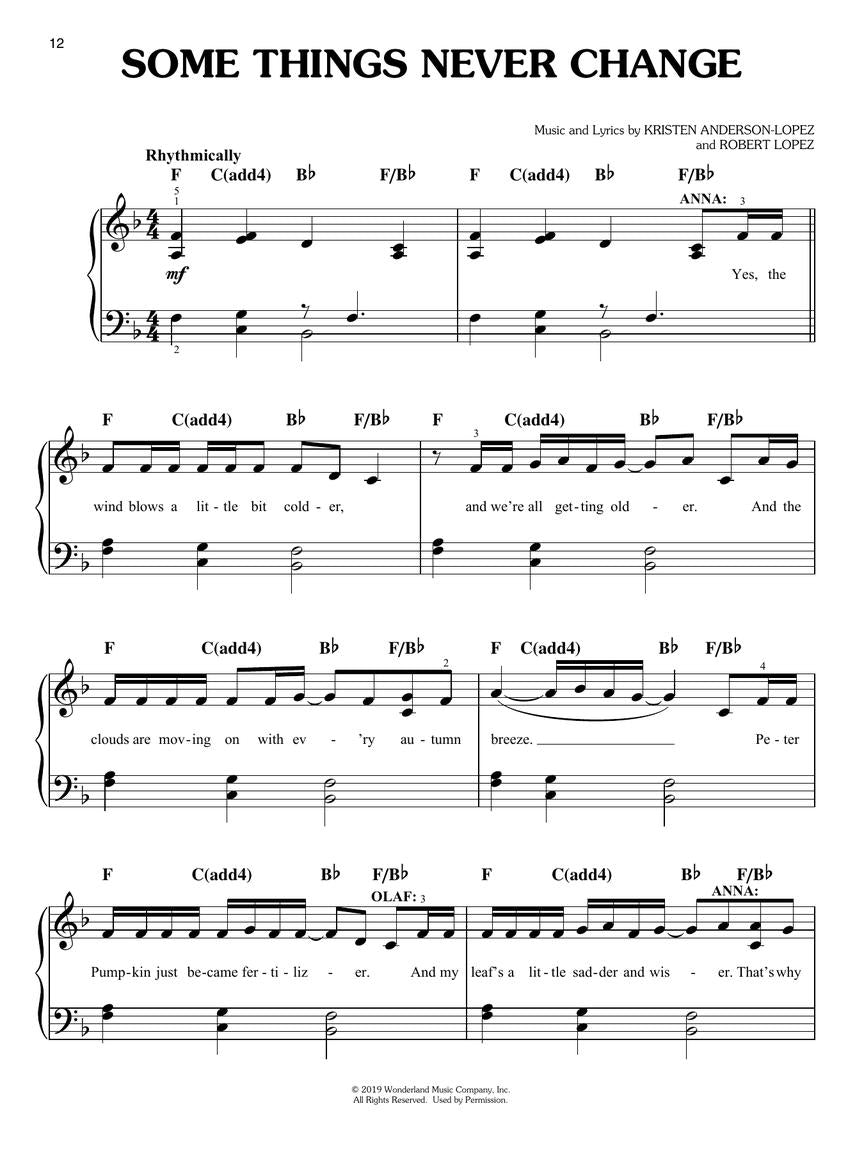 Lopez - Frozen II - Pianoforte facile