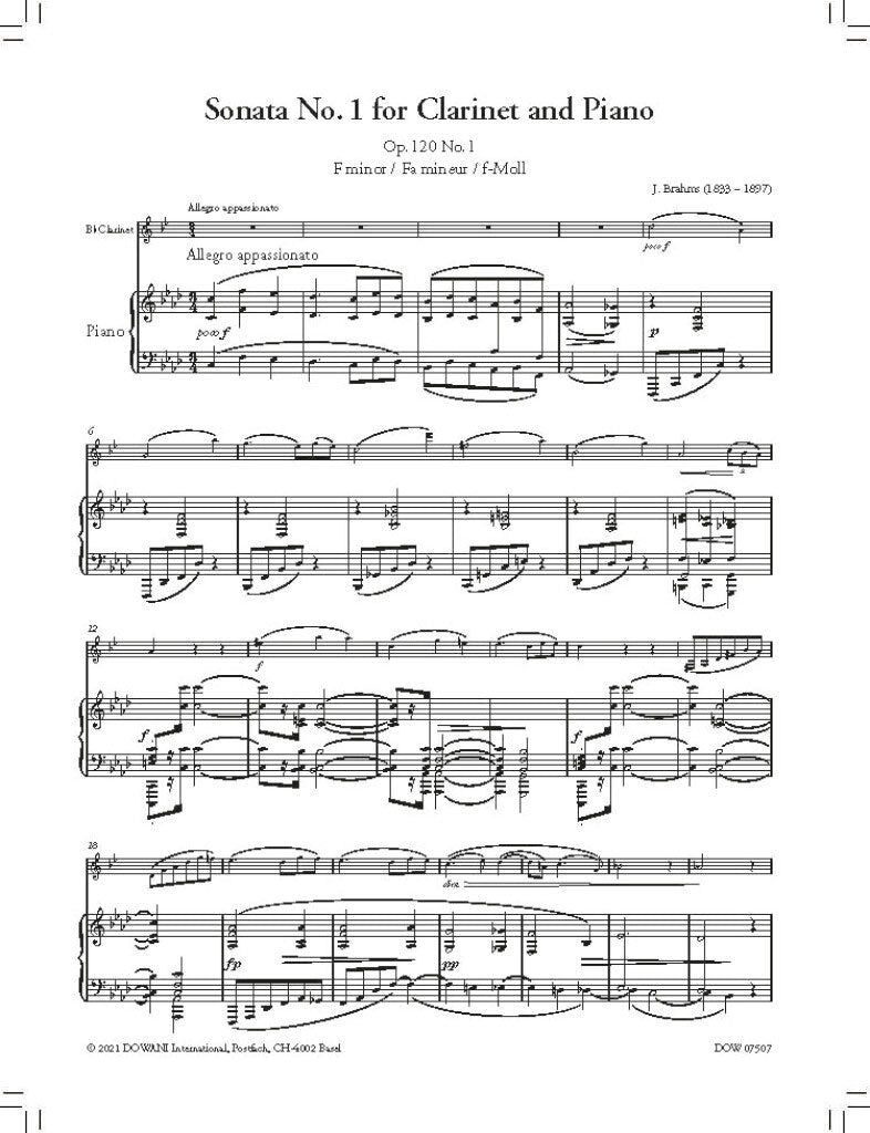 Sonata n. 1 per clarinetto e pianoforte