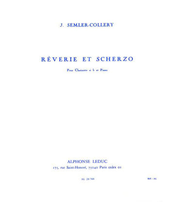 SEMLER-collery Jules – Sogno e Scherzo – Clarinetto e pianoforte