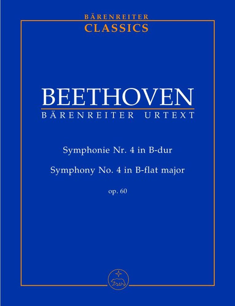 Beethoven L.von - Symphonie N°4 En Mib Majeur Op.60 - Partitura tascabile