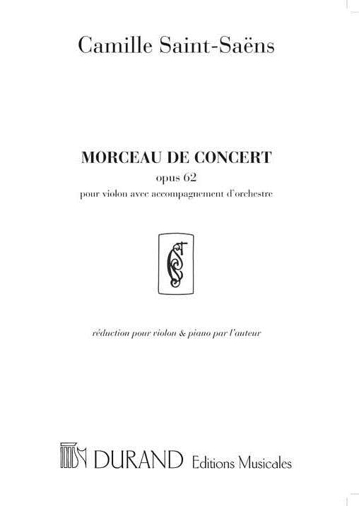 Saint Saens C. - Pezzo da concerto - Violino e Pianoforte
