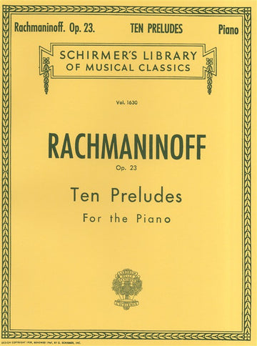 SERGEI RACHMANINOV Dieci preludi per pianoforte OP.23 - Pianoforte solo